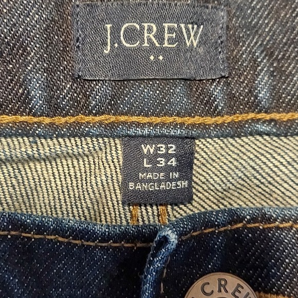 J Crew 484 Slim‎ Fit Jeans Men Size 32x34 (32x33.5 actual) Dark Blue Denim - Picture 7 of 8